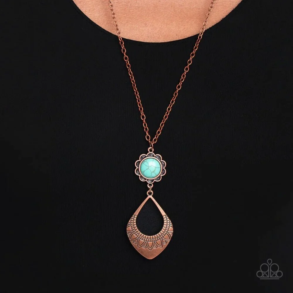 Paparazzi Jewelry Accessories - Stone TOLL - Copper Necklace - Vintage
